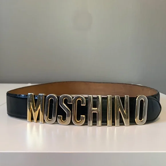 Moschino | Accessories | Vintage Moschino Black Leather Belt  display picture 1